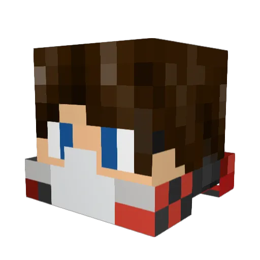 TanjilGamer Minecraft avatar head, 3D render