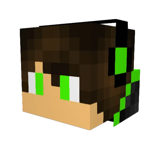 Tank544 Minecraft avatar head, 3D render