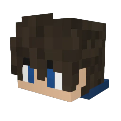 TankChi15 Minecraft avatar head, 3D render