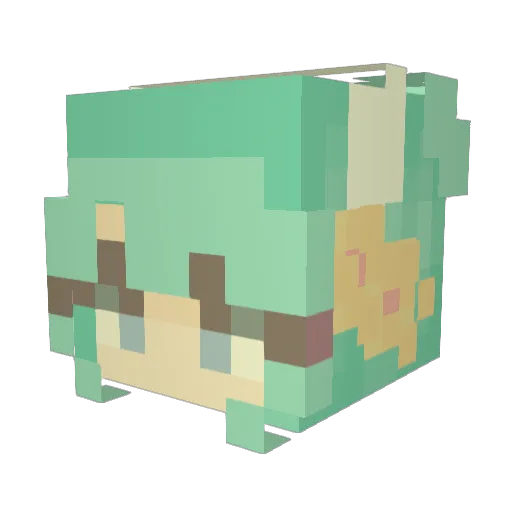 TankTani Minecraft avatar head, 3D render