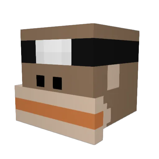 Tankdiaz Minecraft avatar head, 3D render