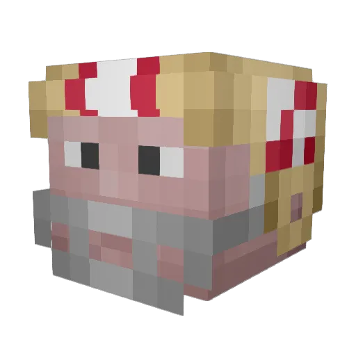 Tankerbay Minecraft avatar head, 3D render