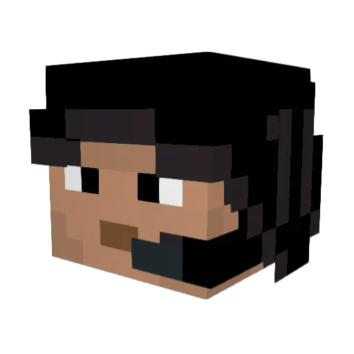 Tankizt Minecraft avatar head, 3D render