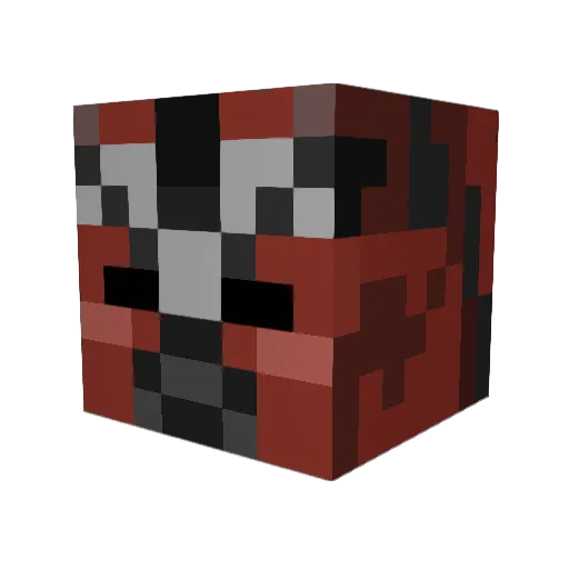 Tankramp Minecraft avatar head, 3D render