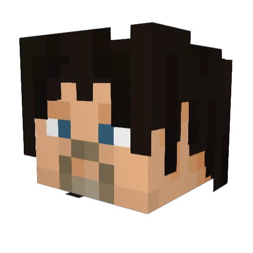 TankyDave Minecraft avatar head, 3D render