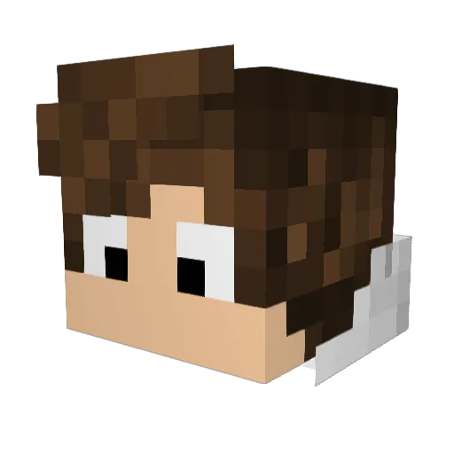 Tankykaa Minecraft avatar head, 3D render