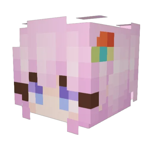 Tanlovsky Minecraft avatar head, 3D render