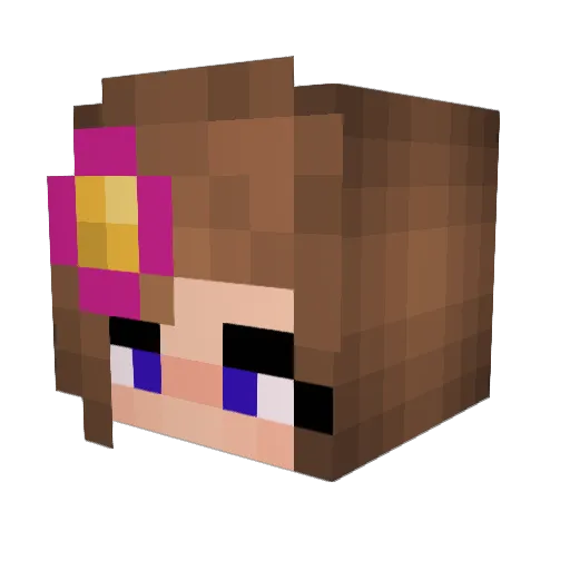 Tannaray Minecraft avatar head, 3D render