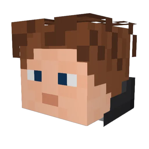 Tanner18W Minecraft avatar head, 3D render