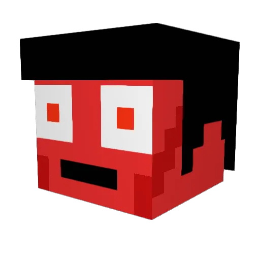 Tannervsworld Minecraft avatar head, 3D render