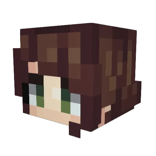 Tanniee Minecraft avatar head, 3D render