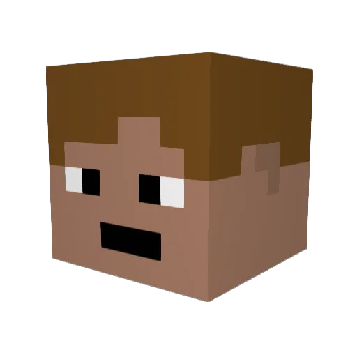 TanningTanspotty Minecraft avatar head, 3D render