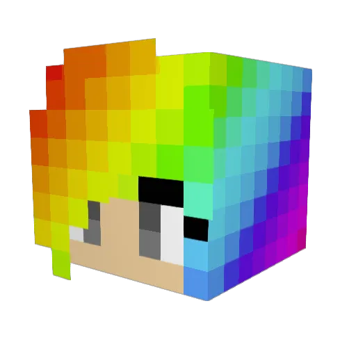 TannyK Minecraft avatar head, 3D render