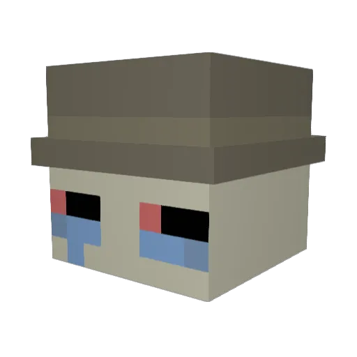 Tanositia Minecraft avatar head, 3D render