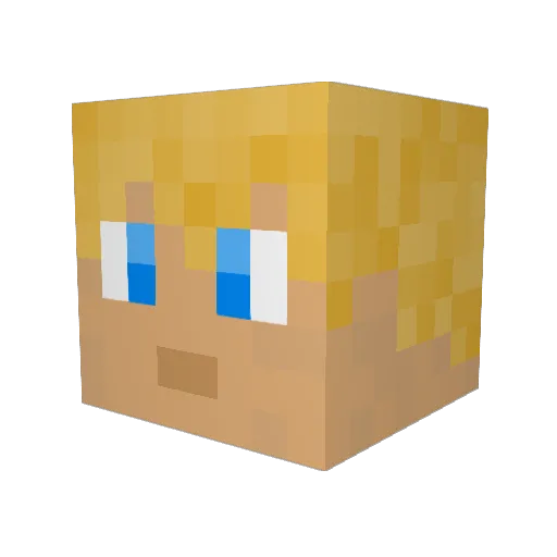 Tanostro Minecraft avatar head, 3D render