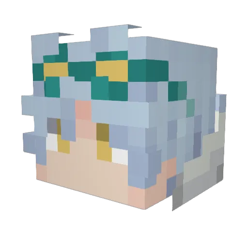 Tanozake Minecraft avatar head, 3D render
