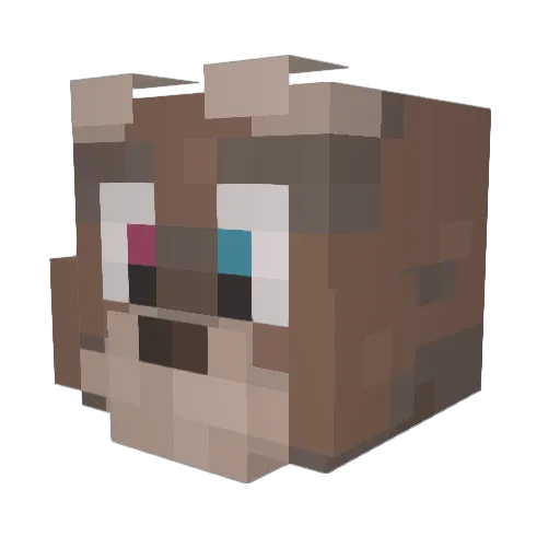 Tanp Minecraft avatar head, 3D render