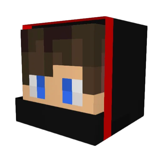 Tansej Minecraft avatar head, 3D render