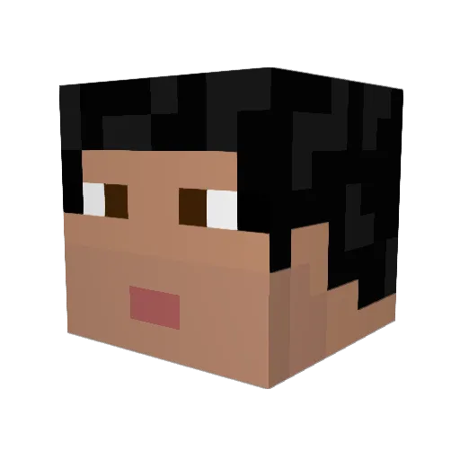 Tantallas Minecraft avatar head, 3D render