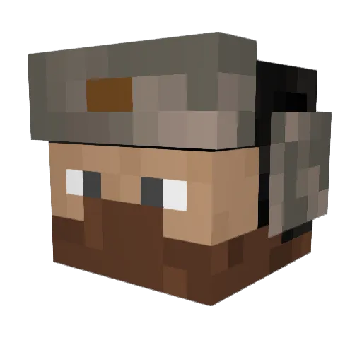 TantaraXD Minecraft avatar head, 3D render