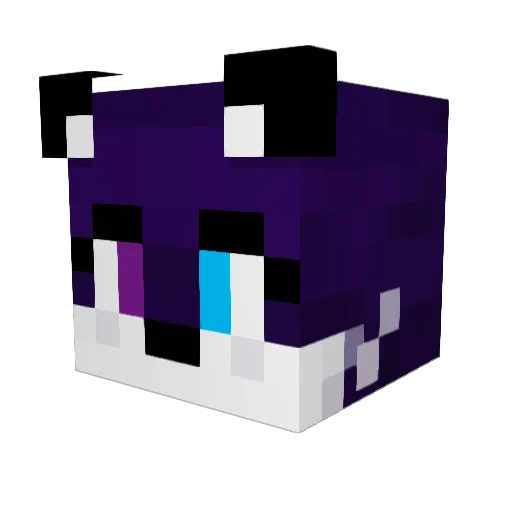 TantiTRI Minecraft avatar head, 3D render
