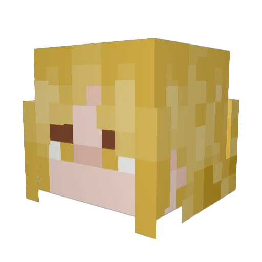 Tanttana Minecraft avatar head, 3D render