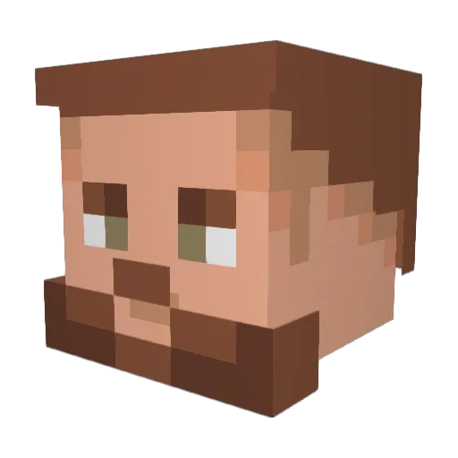 Tantyzz Minecraft avatar head, 3D render