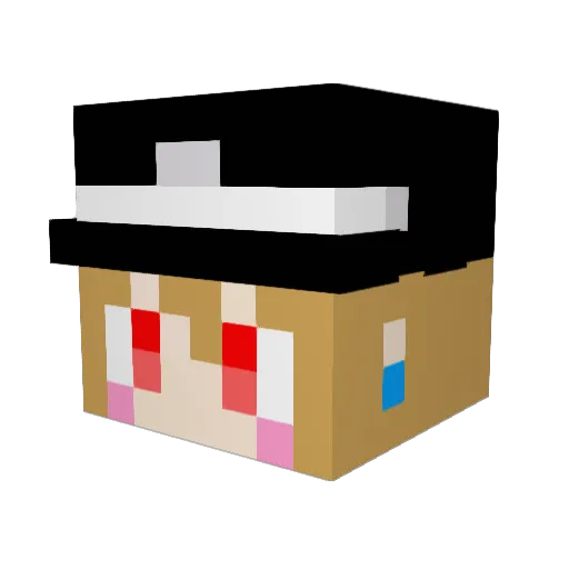 TanuTanu_ Minecraft avatar head, 3D render