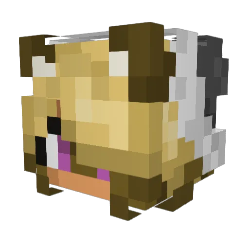 TanukiMilkers Minecraft avatar head, 3D render