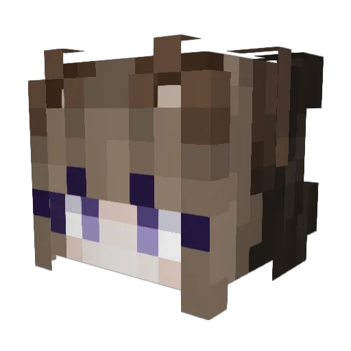TanukiQueen Minecraft avatar head, 3D render