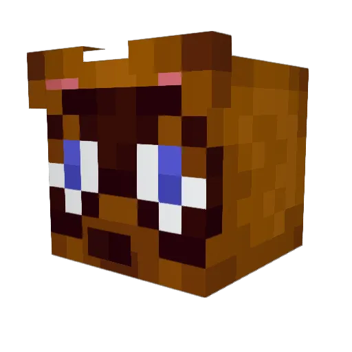 Tanuki_07 Minecraft avatar head, 3D render
