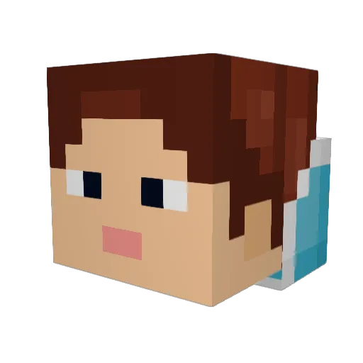 Tanuki_Wattz Minecraft avatar head, 3D render