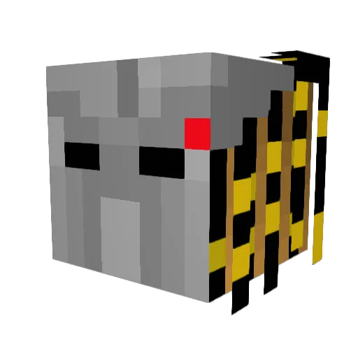 Tanuku Minecraft avatar head, 3D render