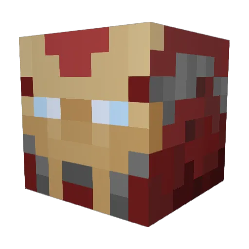 Tanuler Minecraft avatar head, 3D render