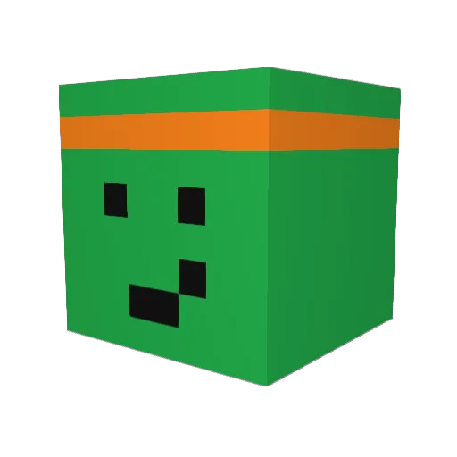 Tanuped Minecraft avatar head, 3D render