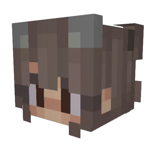 Tanweeza Minecraft avatar head, 3D render