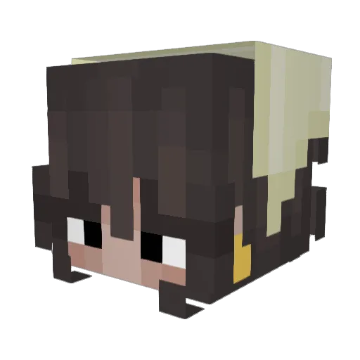 TanyaLM Minecraft avatar head, 3D render