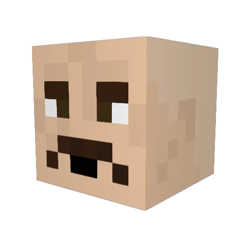 Tanzini Minecraft avatar head, 3D render