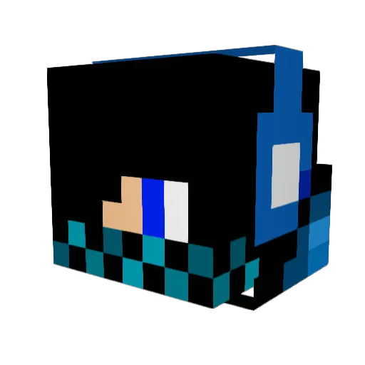TanzuuVVV Minecraft avatar head, 3D render