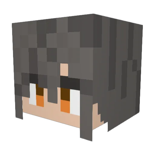 TaoZT Minecraft avatar head, 3D render