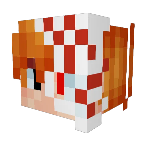 Taohno Minecraft avatar head, 3D render