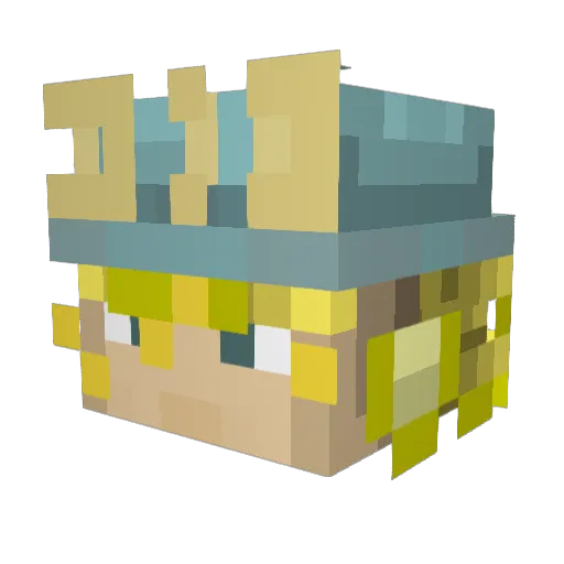 Taoist112 Minecraft avatar head, 3D render