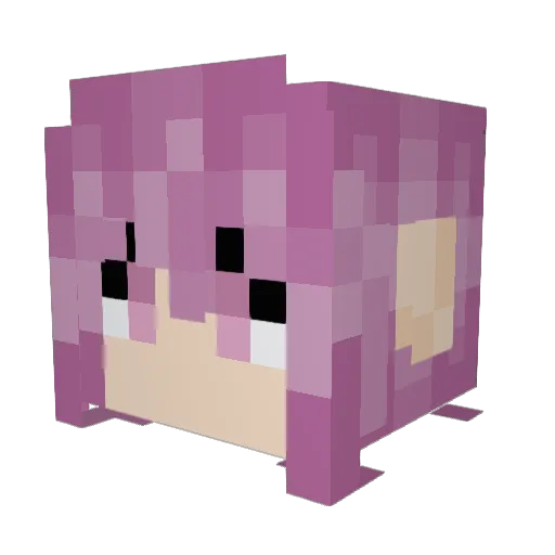 Taolia Minecraft avatar head, 3D render
