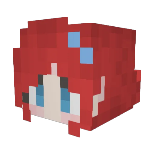 Taoling_ Minecraft avatar head, 3D render