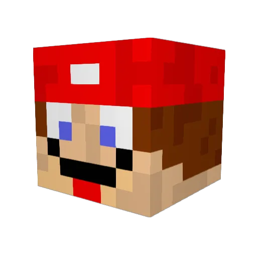 Taony Minecraft avatar head, 3D render
