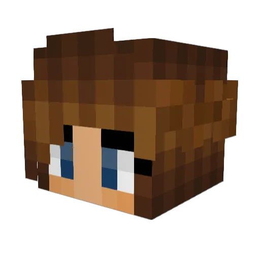 Taosyra Minecraft avatar head, 3D render
