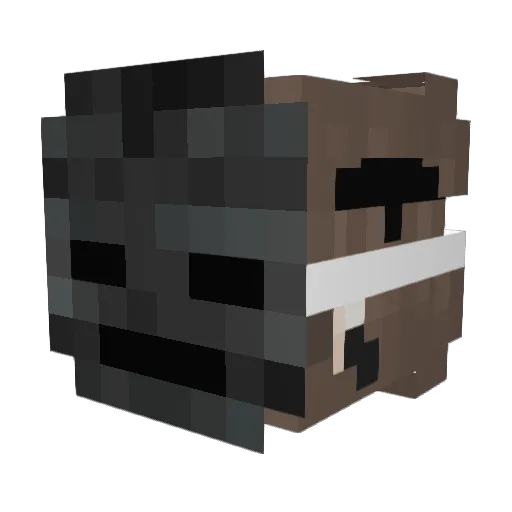 Tapada Minecraft avatar head, 3D render