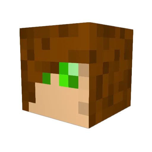 Tapahin Minecraft avatar head, 3D render