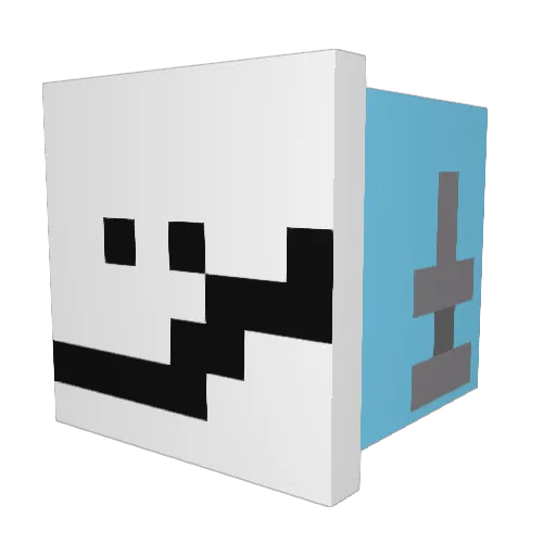 TapeableDasha Minecraft avatar head, 3D render