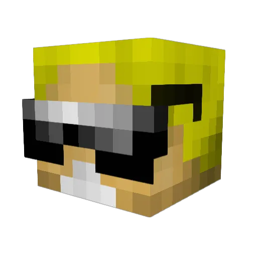 Tapeh Minecraft avatar head, 3D render
